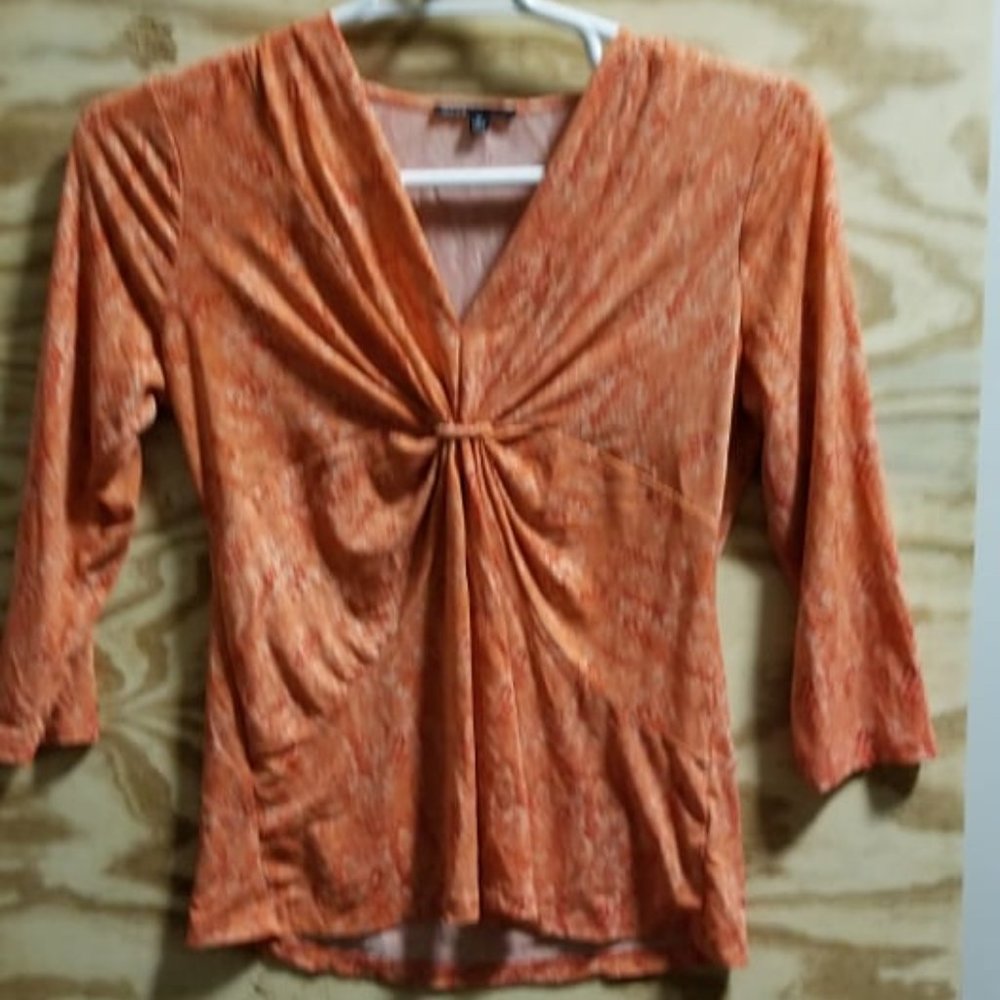Chaus Women's Top Blouse‎ Medium Orange